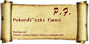 Pokoráczki Fanni névjegykártya